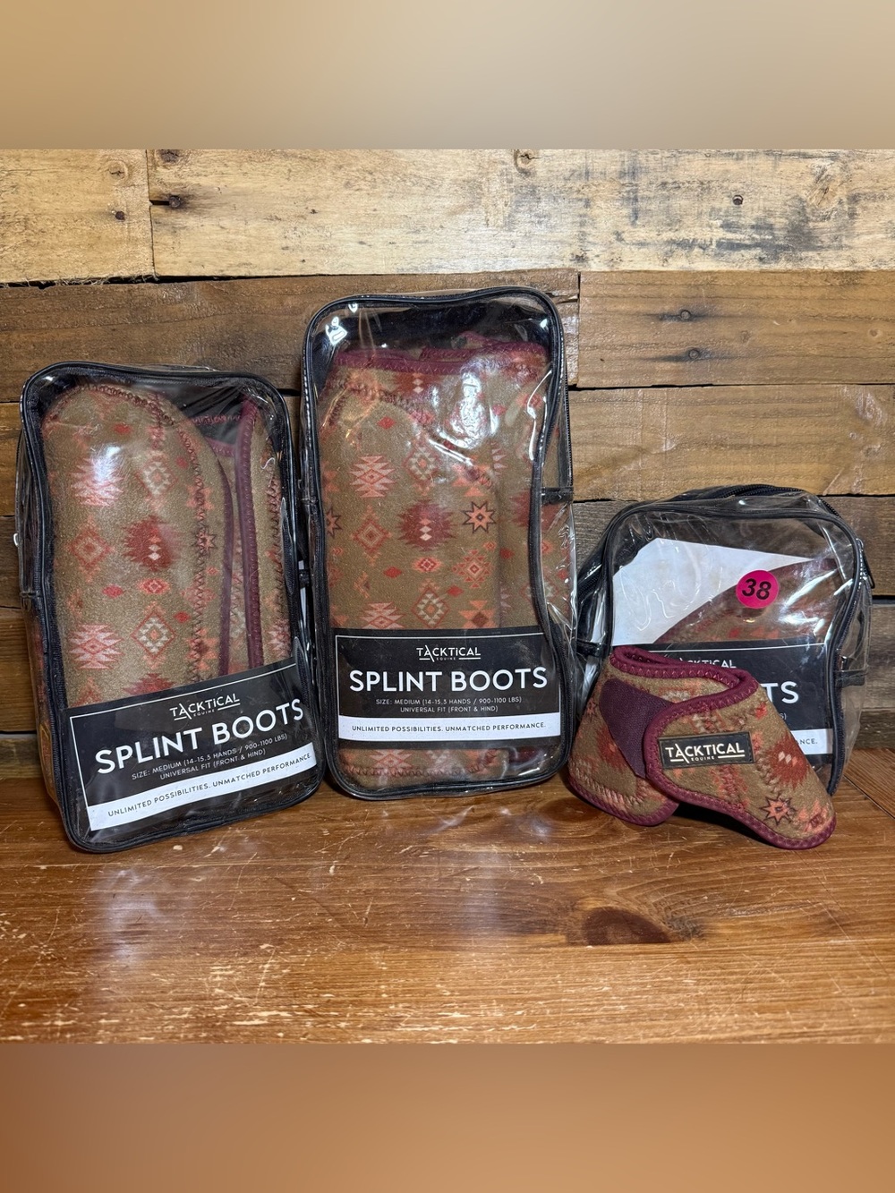 TACKTICAL by Fallon Taylor AMARILLO SPLINT BOOTS and BELL BOOTS Medium
